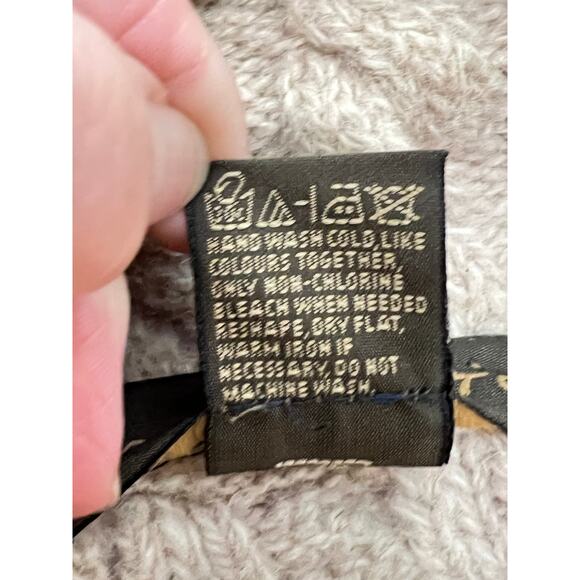 Inis Crafts size M sweater 100% merino wool creamy beige chunky cable knit - Picture 6 of 6